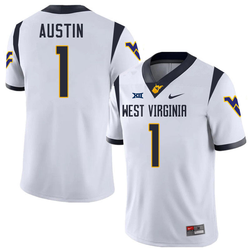 Tavon Austin WVU Jersey,West Virginia Mountaineers #1 Tavon Austin Jersey Youth College-White